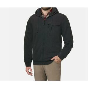 coleman Hoodie Mens Sherpa Lined Full Zip Sweatshirt. Large Gray\ blk